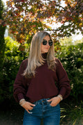 The Fireside Sweater - Cranberry