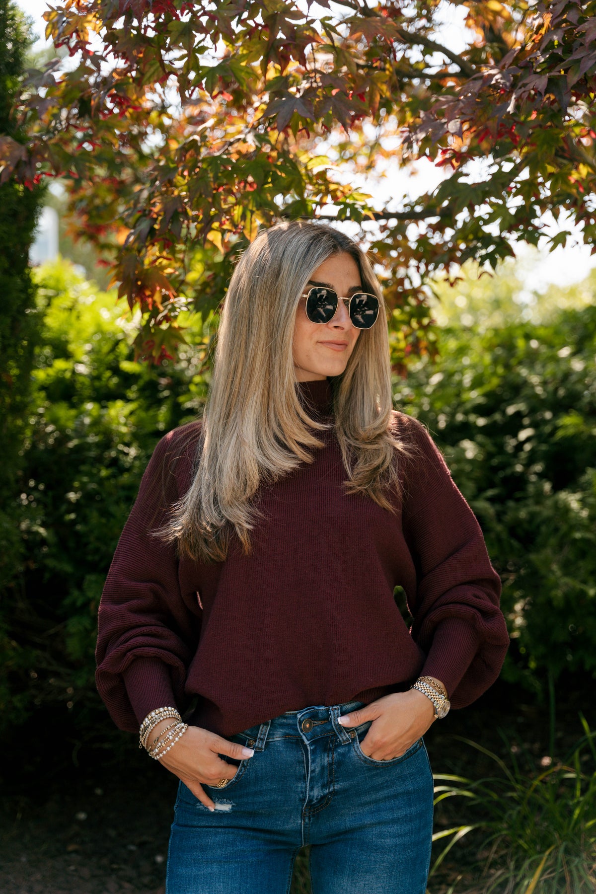 The Fireside Sweater - Cranberry