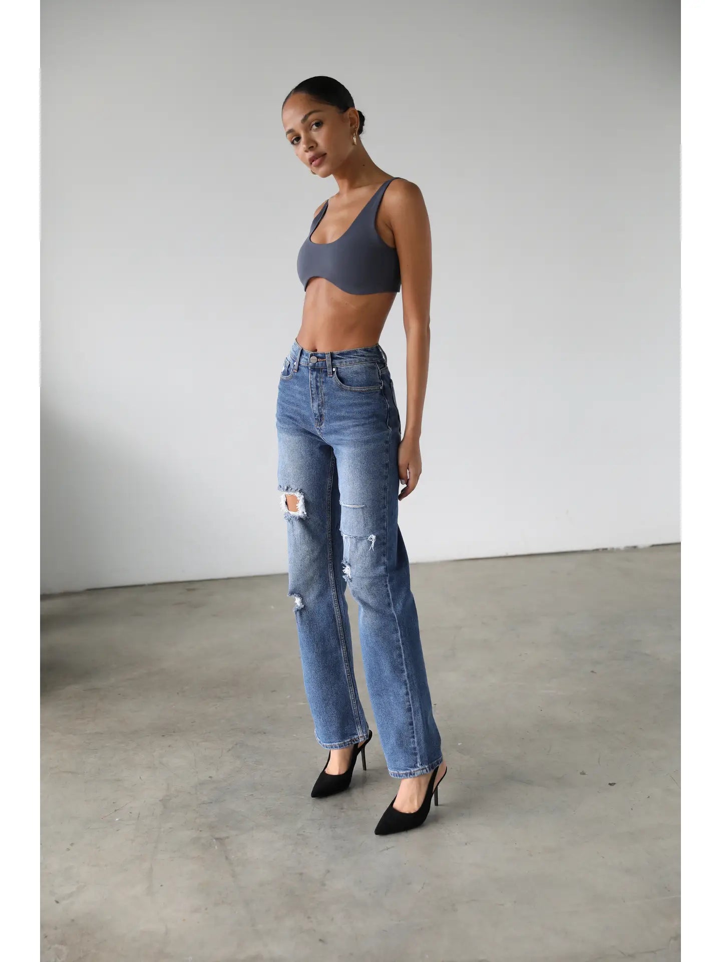 Classic High Rise Dark Denim Jeans