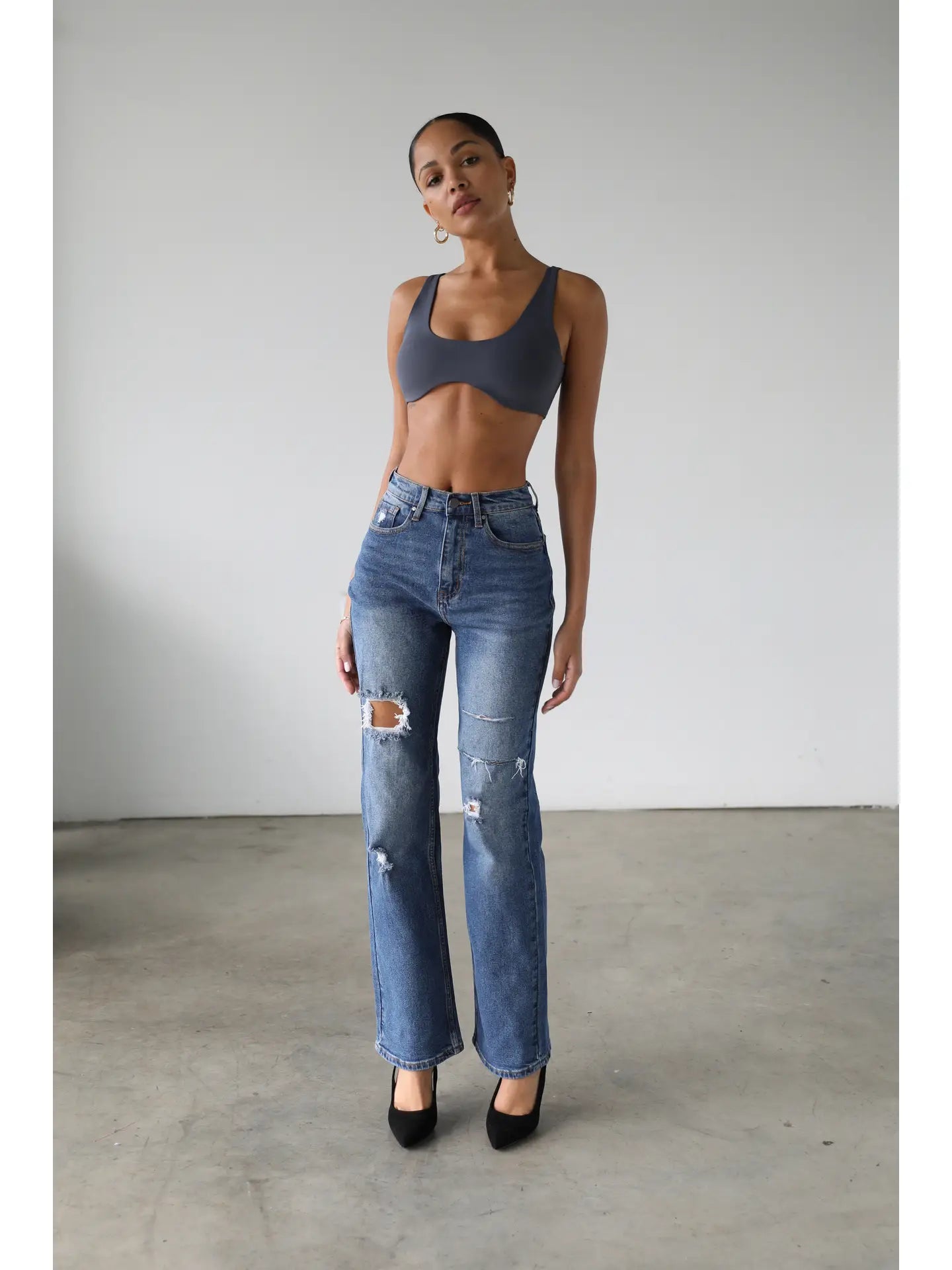 Classic High Rise Dark Denim Jeans