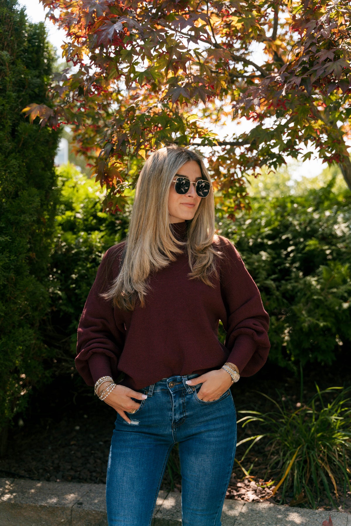 The Fireside Sweater - Cranberry
