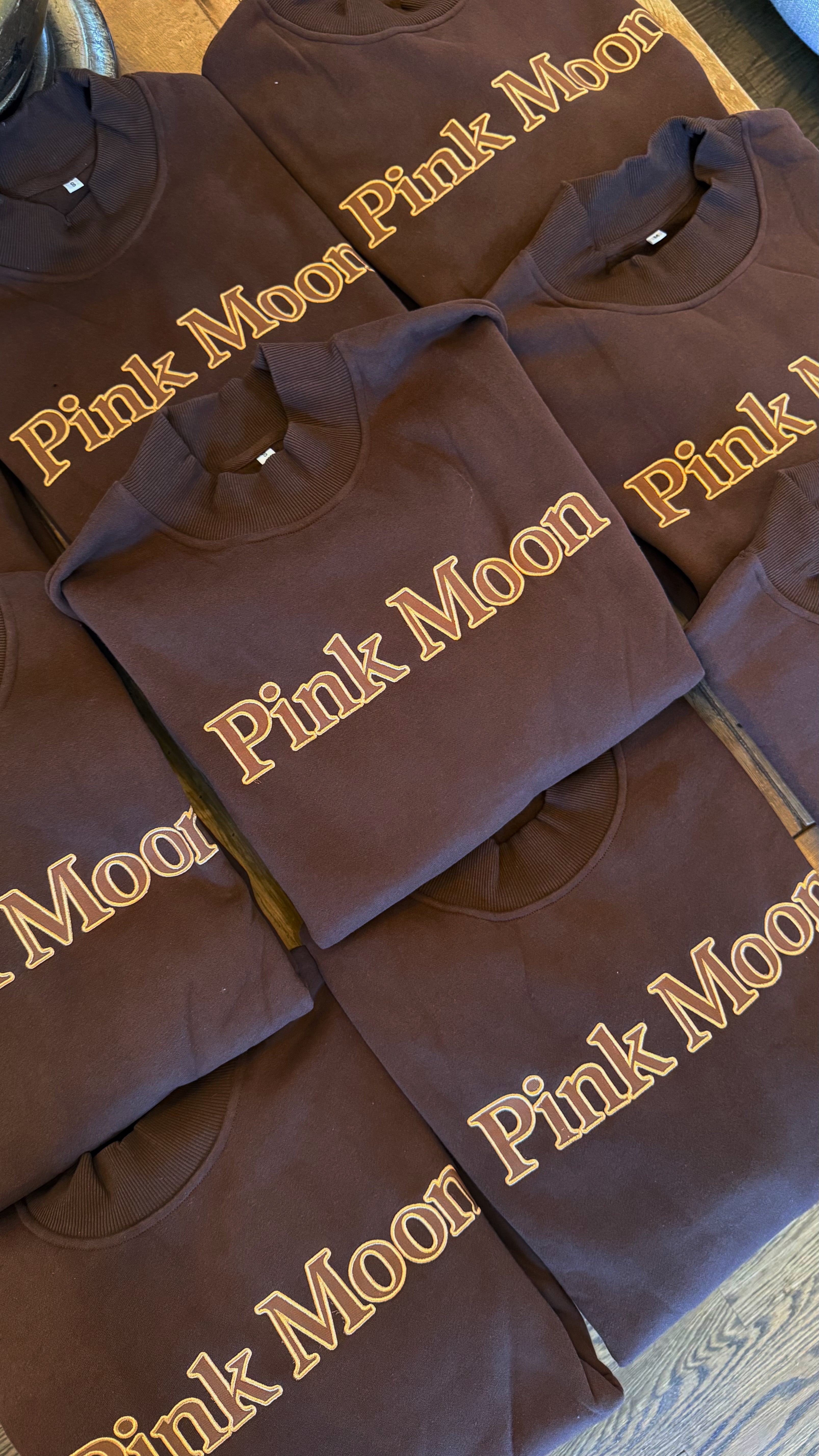 Pink Moon Mock Neck Sweatshirt