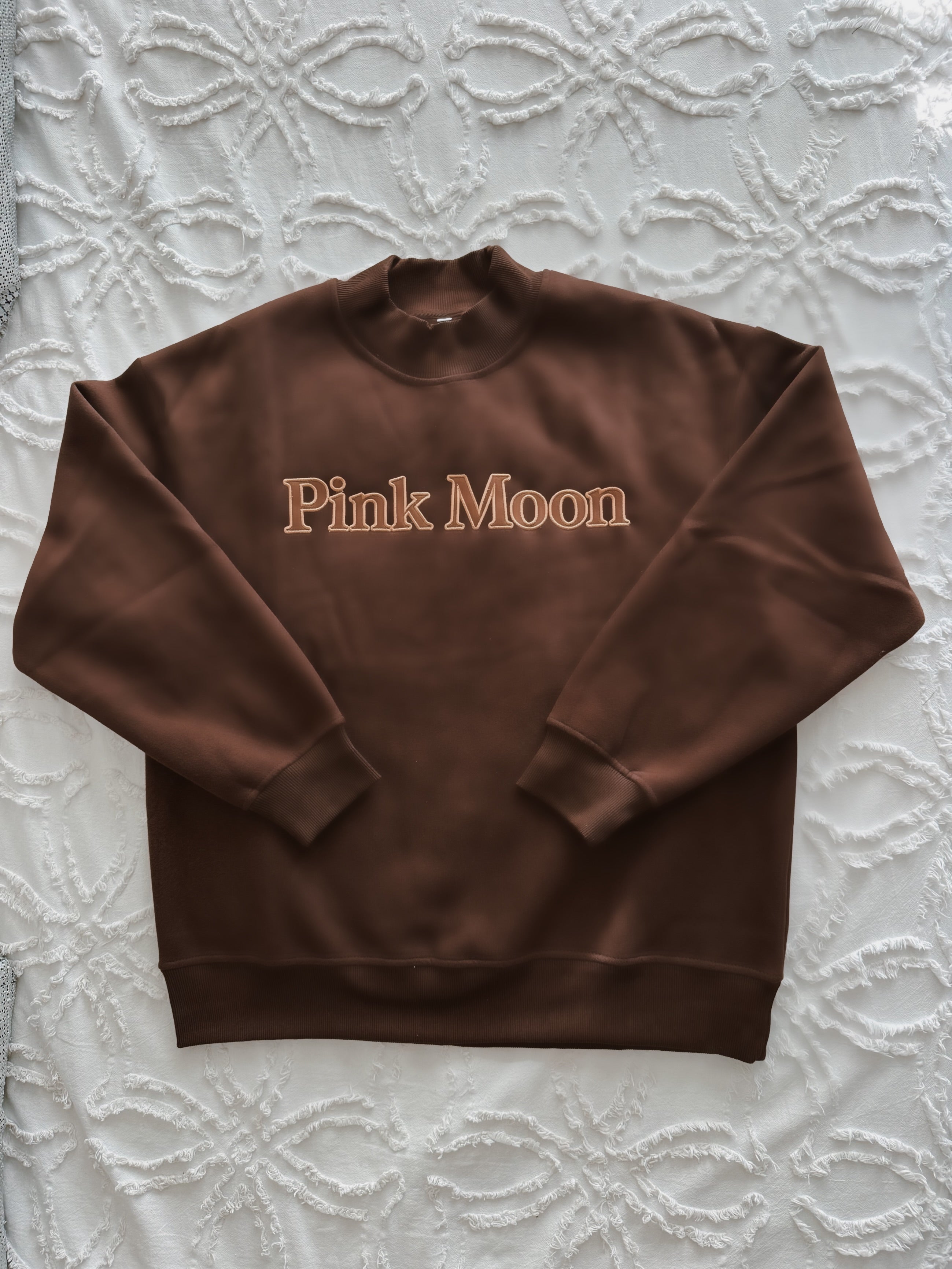 Pink Moon Mock Neck Sweatshirt