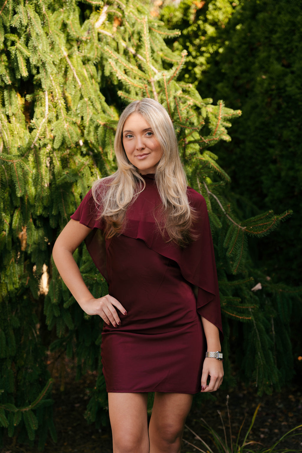 The Cabernet Cape Dress
