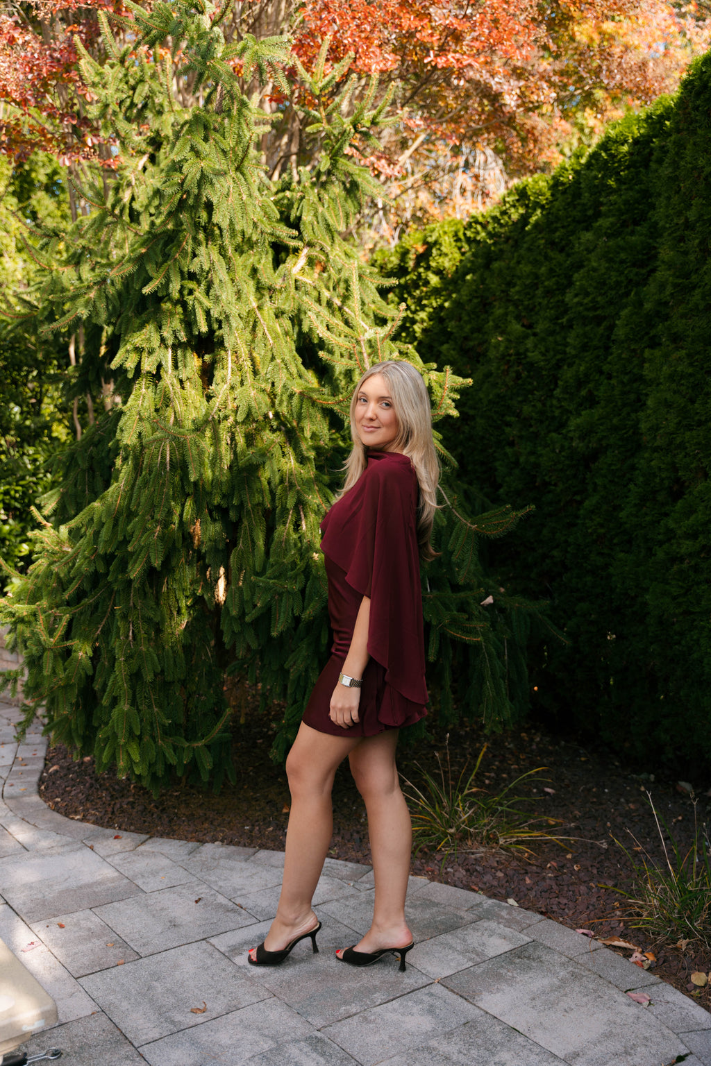 The Cabernet Cape Dress
