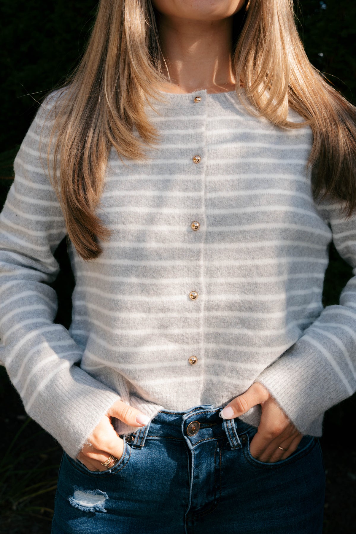 The Soft Stripe Cardigan