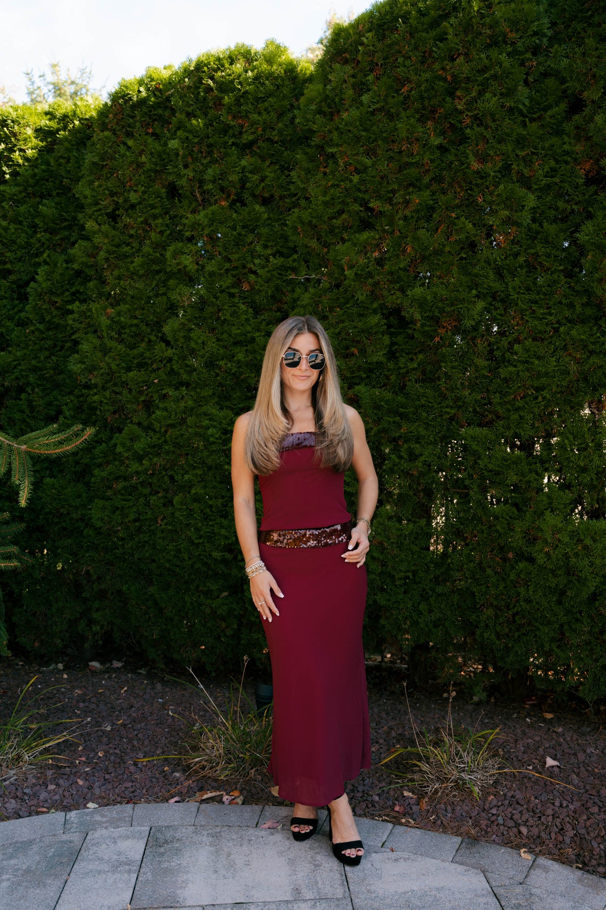 The Merlot Sequin Set