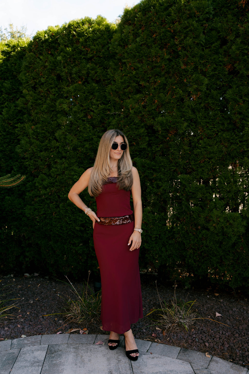 The Merlot Sequin Set